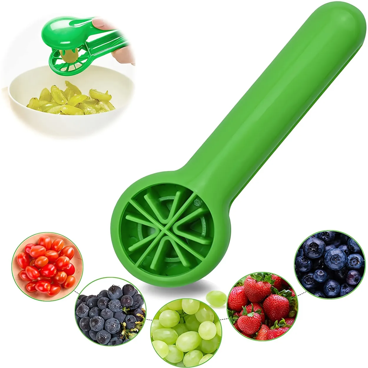 Premium Fruit and Vegetable Slicer - Effortlessly Slice Tomatoes, Grapes, Strawberries, and Cherry Tomatoes - Perfect for Salads and Snacks_voghion.com