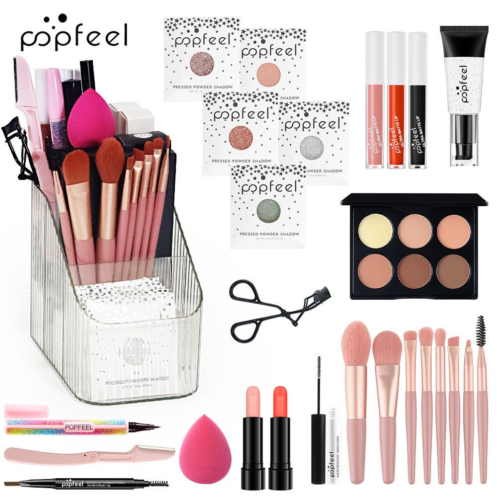set Complete Merkcombinatie Beginner Lichte Make-up Student Novice Nude Make-up_voghion.com