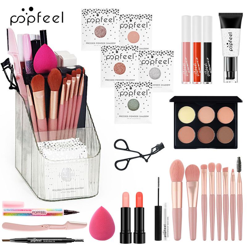 Set di trucco Trucco Completo combinazione di marchi Principiante Trucco leggero Trucco Studente principiante trucco nude_voghion.com
