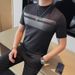 2024 Summer New Men's Short-sleeved T-shirt Chest Patch Contrasting Color Men's Elastic Half-sleeved Bottoming Shirt Round Neck Tide_voghion.com
