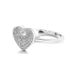 Anello da donna con diamanti a forma di cuore in argento sterling S925, design di nicchia leggero e di lusso, alla moda, per le dita_voghion.com