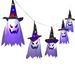 Batterie-/USB-betriebene Halloween-LED-Geister- und Kürbis-Lichtervorhänge – Dekorative Lichterketten für den Innenbereich für gruselige Partydekoration_voghion.com