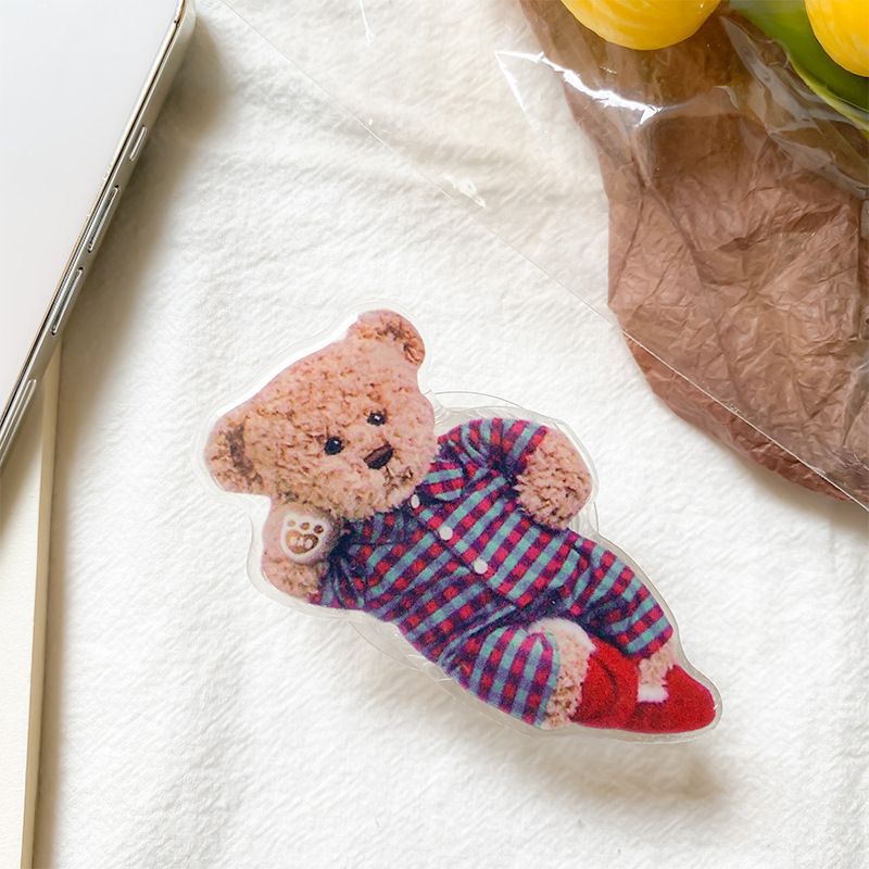 Support d'airbag pour téléphone portable avec coussin d'air adhésif extensible pour bureau, support pour ours en peluche, simple et discret_voghion.com