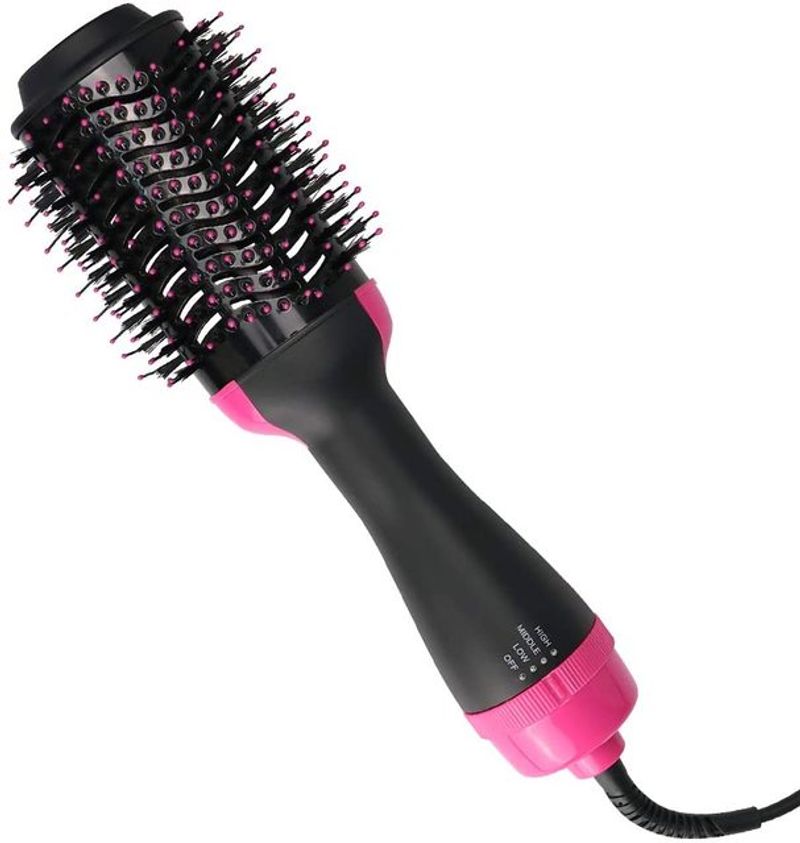 One Step Sıcak Hava Fırçası Ev Saç Kurutma Makinesi Fırçası ve Hacim Verici Saç Kıvırıcı Düzleştirici Salon Saç Şekillendirme Aletleri_voghion.com