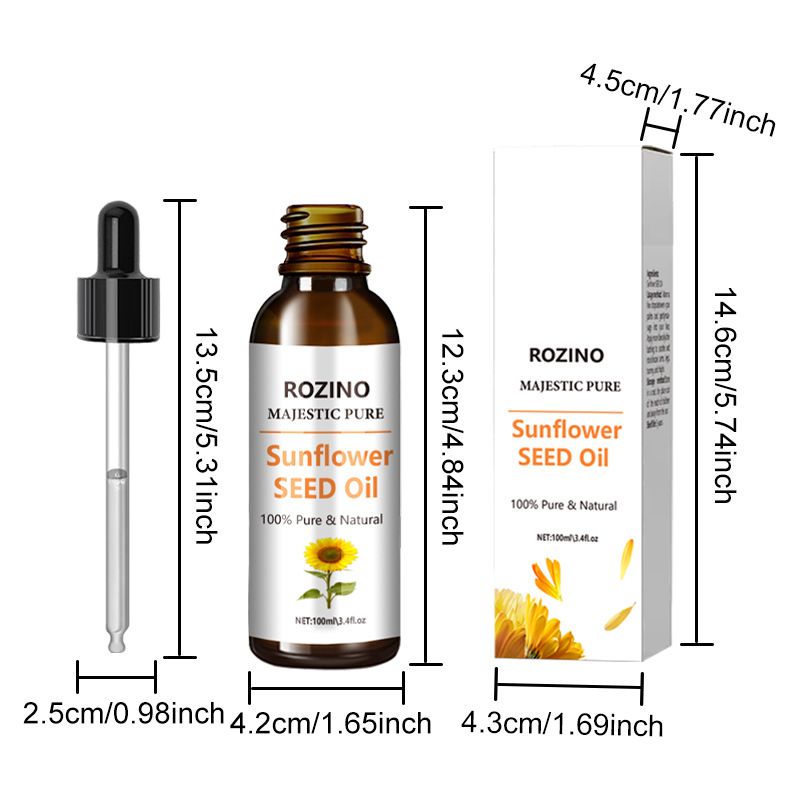 Olio di semi di girasole, formula vegetale naturale, massaggia e lenisce la pelle, allevia le emozioni. Olio essenziale_voghion.com