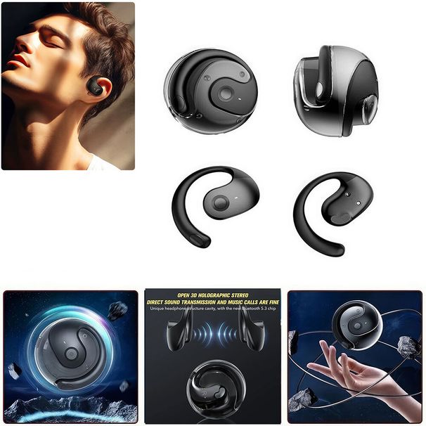 Cuffie wireless Bluetooth per la corsa, auricolari sportivi OWS TWS, auricolari aperti_voghion.com