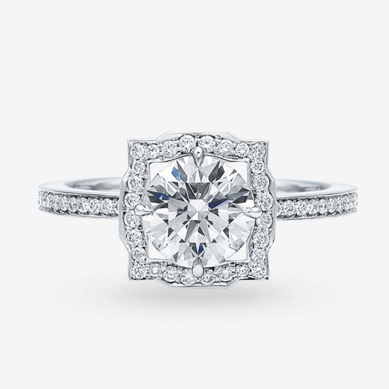 S Reines Silber 1 Karat H Winston Moissanite Diamant Antrag für Frauen Mode Palast Stil Ehering_voghion.com