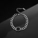 Square Cuban Bracelet For Men Titanium Steel Non-Fading Trendy Versatile Niche Hip-Hop Punk Bold Necklace_voghion.com