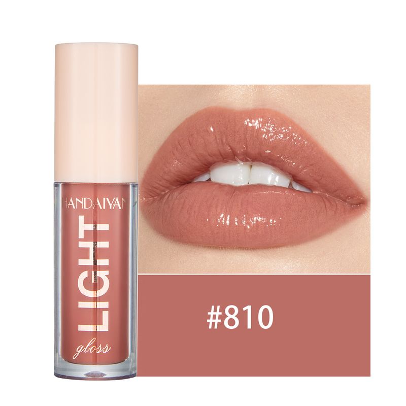 Lucidalabbra a specchio impermeabile perlato Idratante a lunga durata Rossetto antiaderente Bastoncino lucidalabbra glitterato_voghion.com