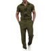 Herrenbekleidung Neue Herrenhosen Lässiger lockerer Overall Gürtel Uniform Arbeitskleidung Overall_voghion.com