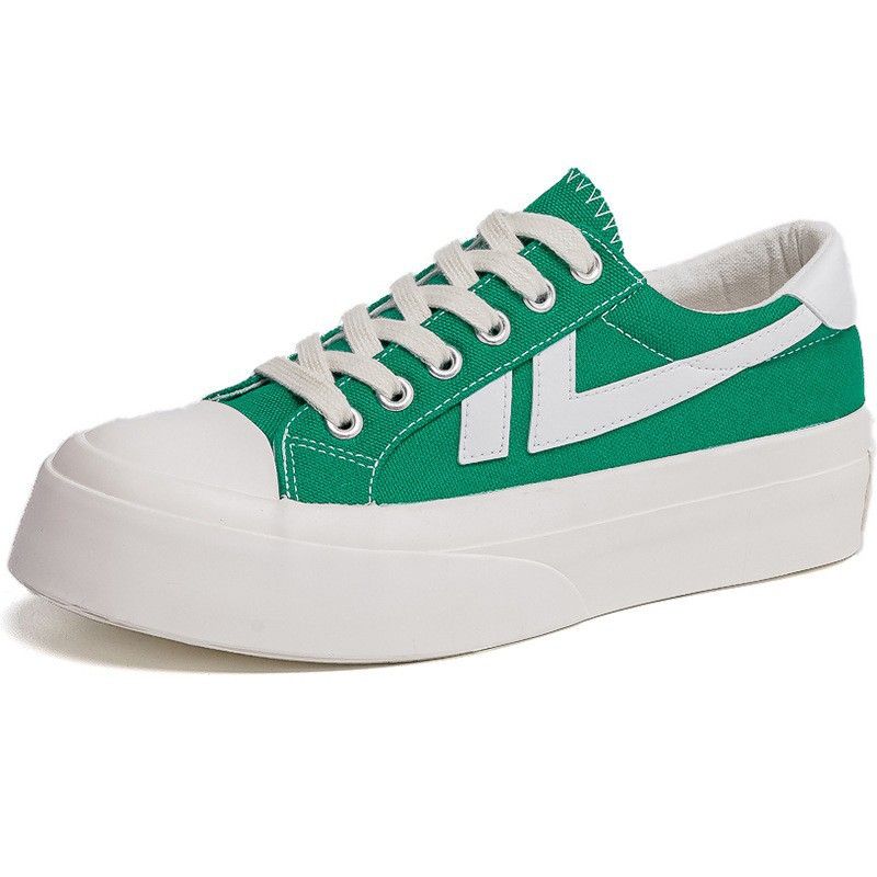 2024 New Spring Little White Canva Board for Women Ulzzang, Small and Veratile Sport Thick Sole Intagram Trendy_voghion.com