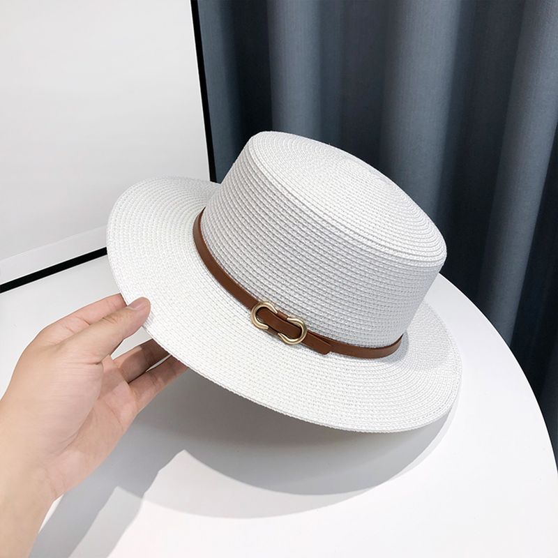 Hot Sale IL KEPS Women's Girl Bucket Sunscreen Fisherman Outdoor French Style Beach Straw Hat CM026_voghion.com