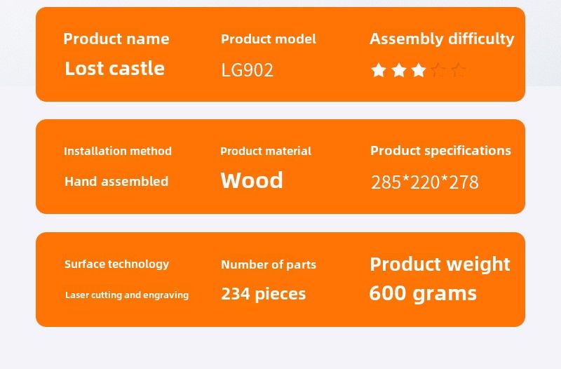 Neu Schloss Holz Montage Modell 3D Handgemachte Spielzeug High-end_voghion.com