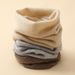 Scaldacollo in maglia morbido e accogliente 24 Autunno Inverno Unisex Semplice Versatile Caldo Sciarpa in cashmere tinta unita all'ingrosso_voghion.com