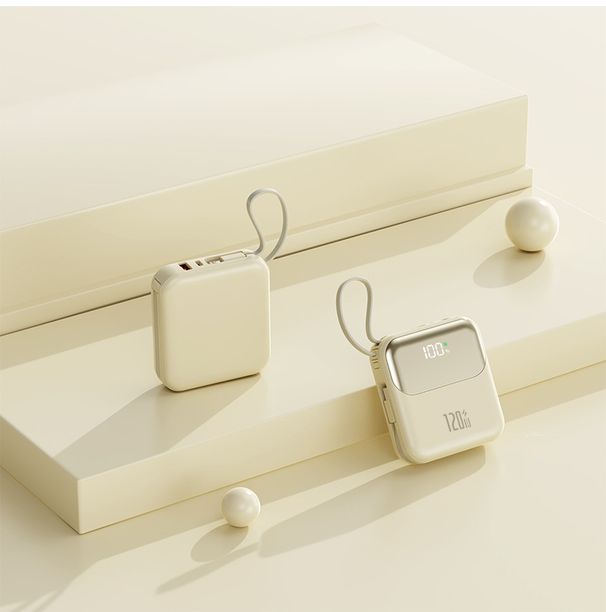 New Mini Compact Built-in Cable 120W Super Fast Charging Power Bank 20000mAh Portable Charger_voghion.com