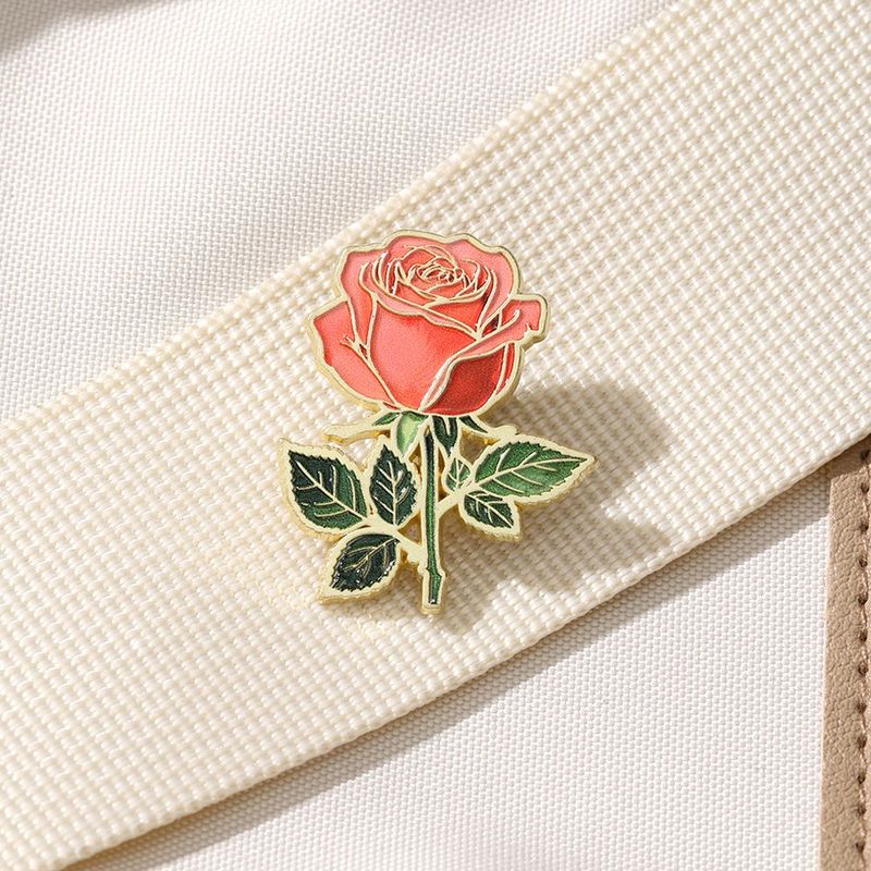 Art Rose Creative Alloy Badge Clothing Accessories School Bag Accessories_voghion.com