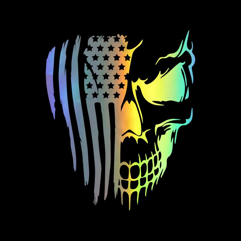 car stickers skull American flag car stickers skull decorative stickers_voghion.com