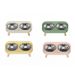 Double Elevated Cat Dog Bowls Stainless Steel Non-Slip Pet Food Water Dish With Stand Anti-Splash Slow Feeder Pet Supplies_voghion.com