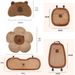 Cute Plush Capybara Seat Cushion Soft Comfortable Headrest Stuffed Lumbar Support Waist Pillow Car Decoration_voghion.com