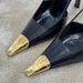 2025 New Metal Pointed High Heels Women Thin Heel Sexy Versatile One Strap Open Back Sandals Closed Toe Single Shoes_voghion.com