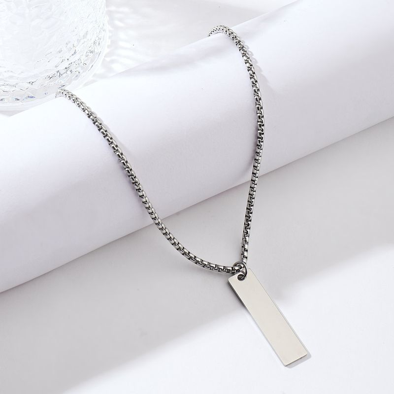Collana con ciondolo in acciaio inossidabile personalizzato, stile coreano, con incisione fai da te di distintivi militari_voghion.com