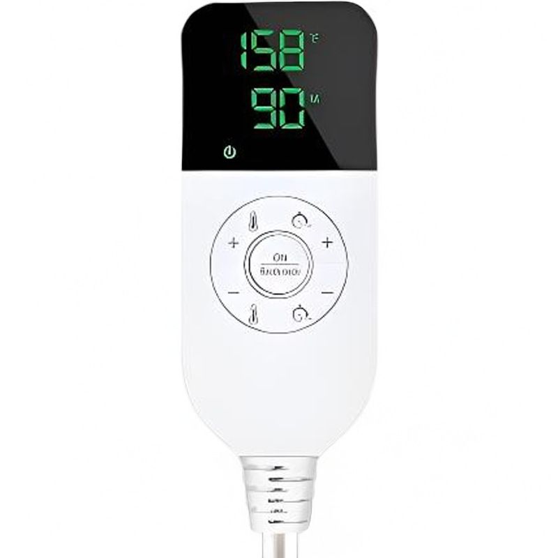 Ultra-Soft Crystal Electric Heating Pad – 6-Temperature & 4-Timer Settings, 110V/220V Dual Voltage, Portable Therapeutic Blanket For Back & Waist_voghion.com