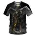 Medieval Knight Templar Print 3D T-Shirt Divine Cross Pattern Men's O-Neck Short Sleeve Casual T-Shirt Vintage Street Clothing_voghion.com