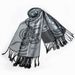 Blancho Bedding -Pa-a80-3 Lt-Grey Huge Rose Flora Elegant Noble Exquisitely Soft Tassel Ends Pashmina/Shawl/Scarf_voghion.com