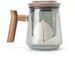 Modern Minimalist Double-Wall Glass Cup With Wooden Handle & Lid – Eco-Friendly Borosilicate Tea Mug (Heat-Resistant, Leak-Proof, Sweat-Free Design)_voghion.com
