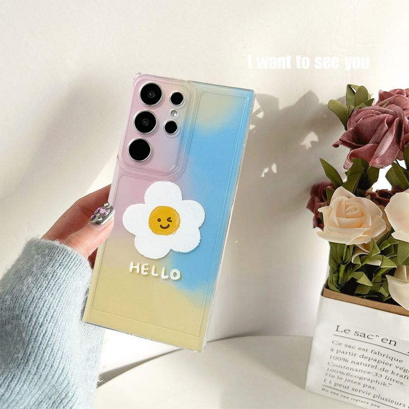 Unbeatable Quality Gradient Flower Suitable For Samsung 225/S23+iphone IPhone 15 Phone Case Soft Shell Silicone A16_voghion.com