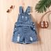 Girls' Denim Overalls With Functional Pockets - Summer Adjustable Strap Jumpsuit, Fashionable Kids' Romper_voghion.com