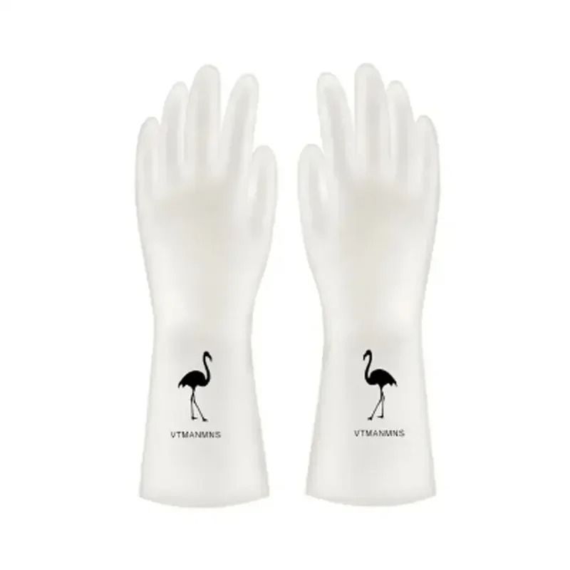 Waterproof Housework Kitchen Cleaning Latex Laundry Dishwashing Wear Resistant Rubber Gloves_voghion.com