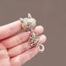 New Temperament Fashion Sapphire Cat Brooch Electroplating Diamond Suit Corsage Accessories Niche High-end Pin_voghion.com
