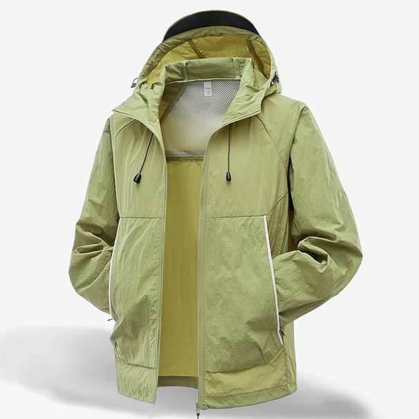 【 7A Αντιβακτηριδιακό】 Mountain Style για άνδρες UPF50+ Εξωτερική αντιανεμική, αδιάβροχη, αναπνεύσιμη αντηλιακή κρέμα για ζευγάρια_voghion.com