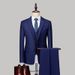 CT Men's Business Casual Wedding Solid Color Slim Fit Two-Button Professional Formal Small Suit Three-Piece Set_voghion.com