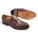 Straight Hair Python Pattern Genuine Cowhide Double Buckle Handmade Mengke British Style Men's Monk Shoes_voghion.com