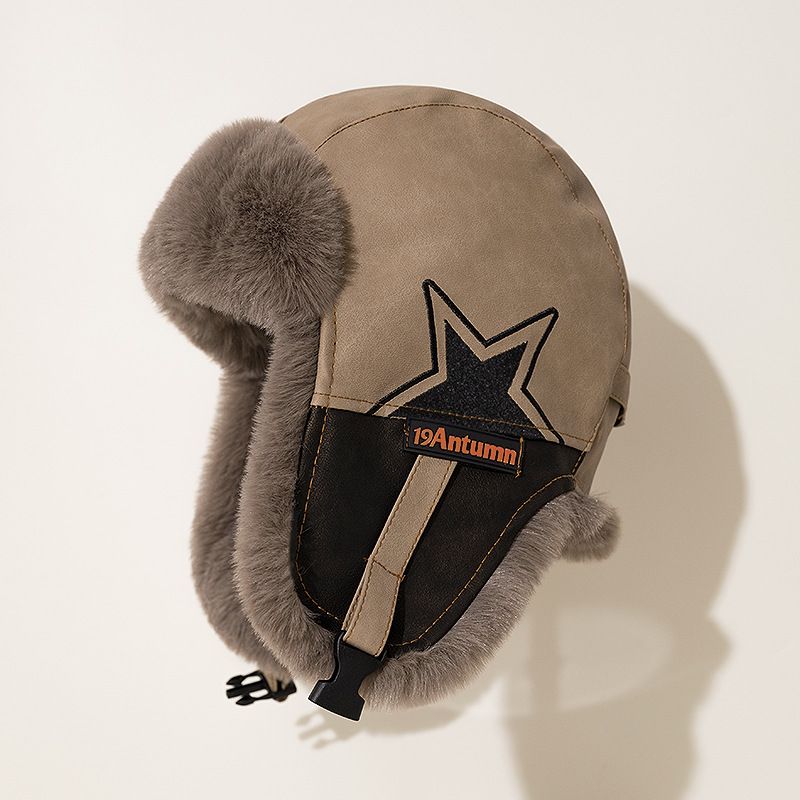Lei Feng Women, Korean Style Trendy Ear Protection With Cat Embroidery, Autumn And Winter Mask Hat For Men_voghion.com
