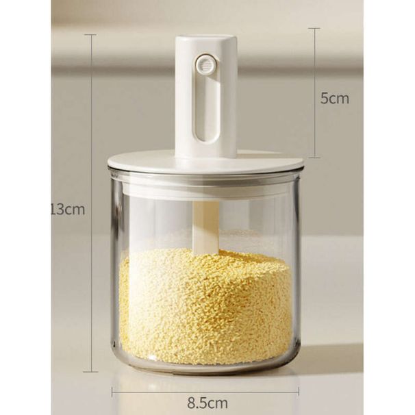 Teleskoplöffeldeckel, integrierte Box, Glasküche, Haushaltsflasche, Öltopf, versiegeltes Salzglas, Gewürzglas_voghion.com