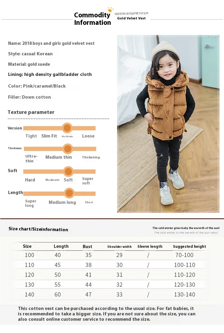 Nouveaux vêtements automne-hiver 2023, gilet en coton pour enfants, gilet à capuche pour bébé garçon et fille_voghion.com