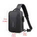 Antitheft Combination Lock Chest Packs With USB Charging Port Fashion Business Mens Crossbody Bag Travel Storage_voghion.com