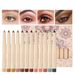 12-Color Eyeshadow Stick Set - Dual-Ended Creamy Formula, Rainbow & Neutral Shades, Travel-Friendly With Sharpener_voghion.com