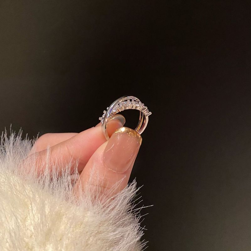 Galaxy track ~ ins niche design zircon open ring versatile ring 2023 new_voghion.com