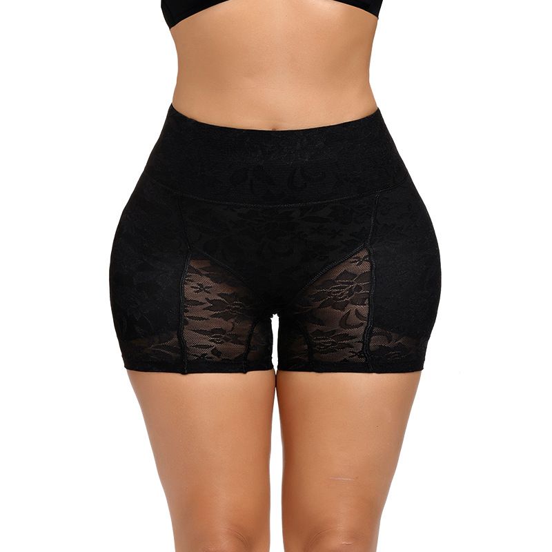 Lace High Waist Boxer Buttock Boob Byxor, Höfter, Vaddering, Booty Booster, Boob Booster, Integrerad svampdyna, falska rumpor, Höfthöjande byxor_voghion.com