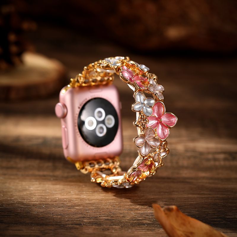 Iwatch Strap Se Colorful Flower Elastic Strap For Iwatch Watch Strap Se Women's Fashion Bracelet_voghion.com