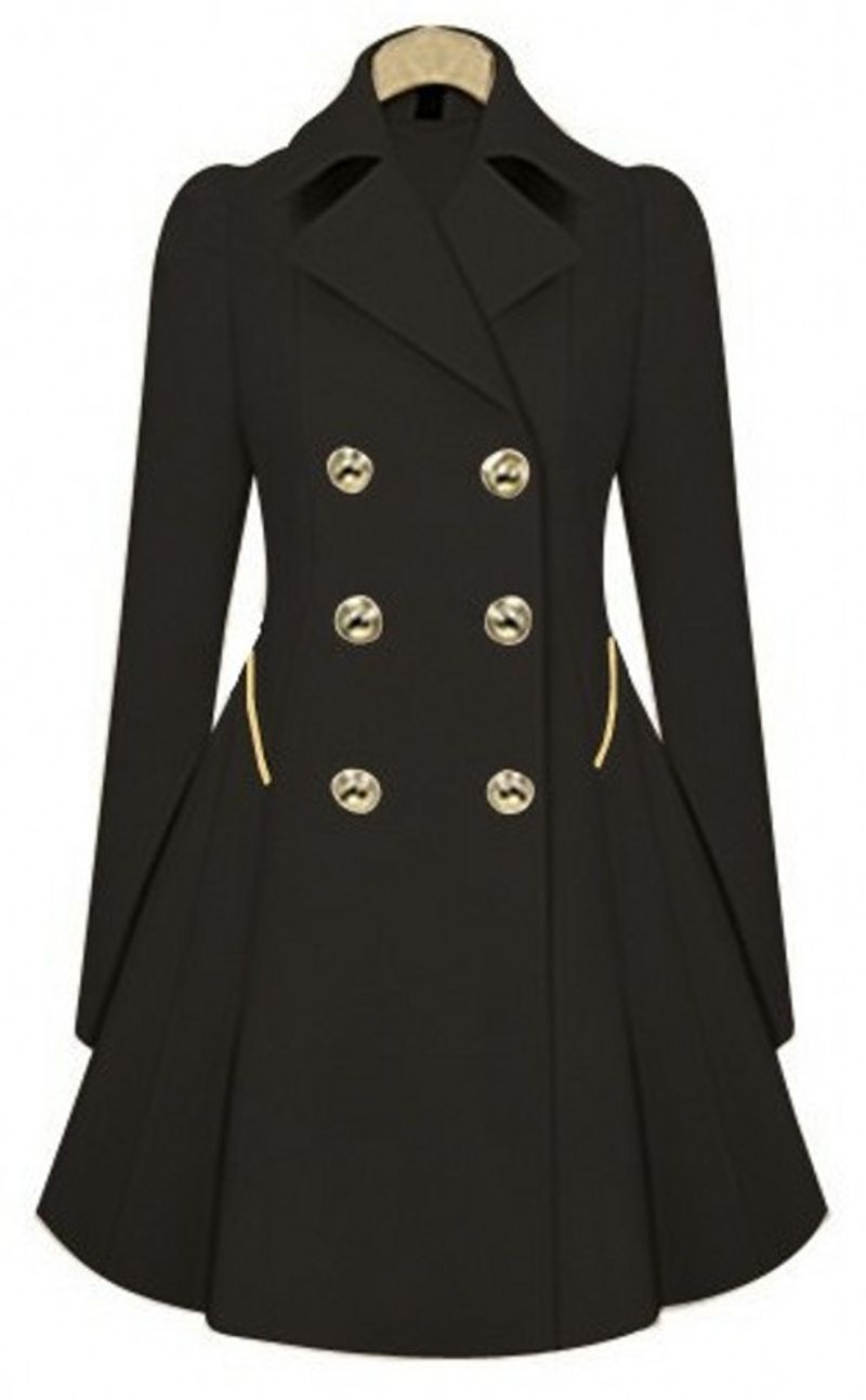 Slim Fit Mid Length Commuting Jacket Plus Size Women's Spring And Autumn Trench Coat_voghion.com