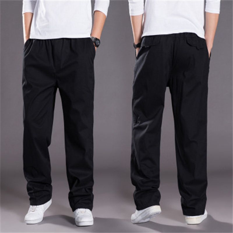 Sommer Neue Stil männer Baumwolle Casual Cargo Dünne Lose Große Elastische Taille Gerade Hosen_voghion.com