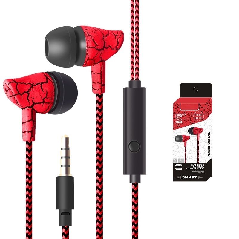 Auriculares deportivos para festivales de música Auriculares intrauditivos estéreo Auriculares con cable y micrófono_voghion.com