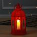 Vintage Hexagonal Lantern With LED Flame Light - Decorative Christmas Candle Holder For Home, Party & Festive Ambiance_voghion.com