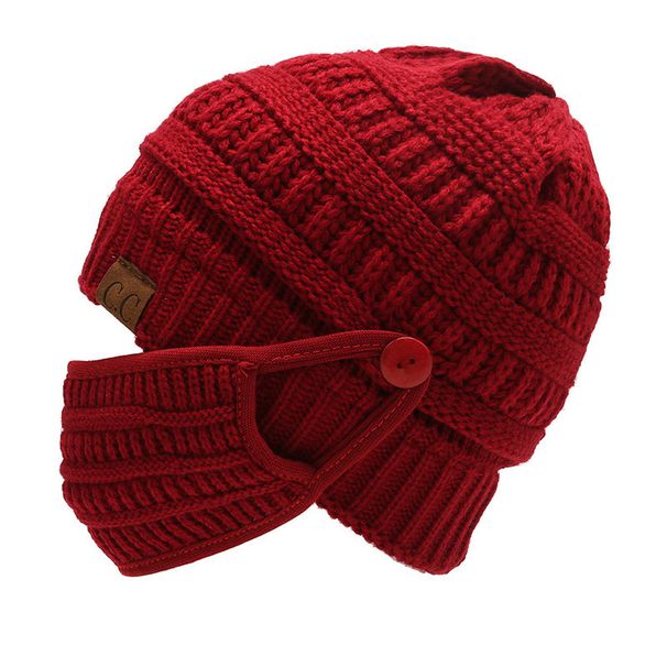 Same Style Label Warm Thickened Non-Fleece Knitted Without Ponytail With Pom-Pom Yarn Hat_voghion.com
