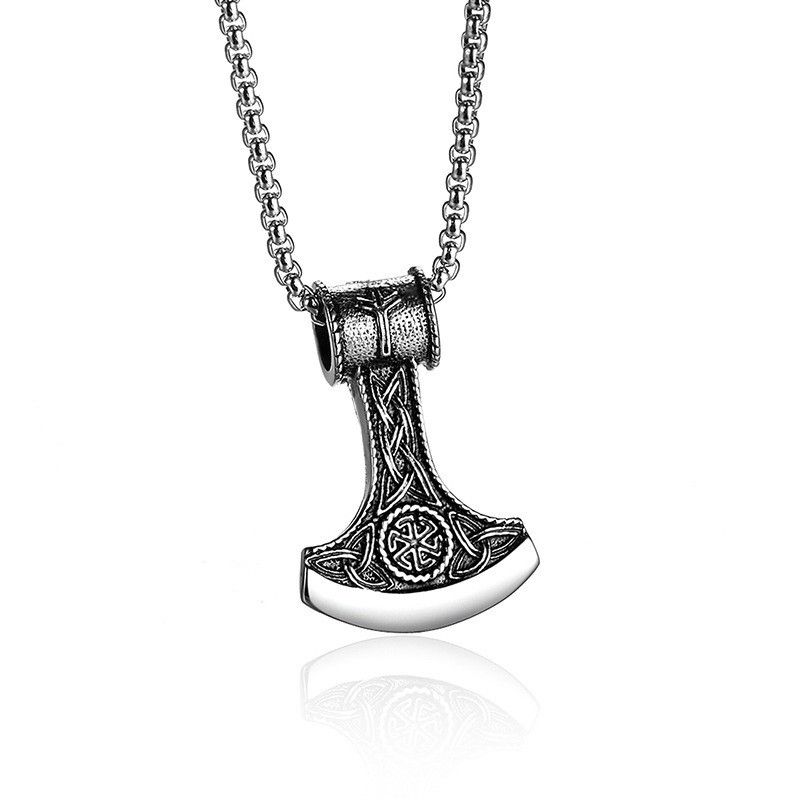 Collana in titanio con testo incrociato personalizzato e catena in acciaio_voghion.com